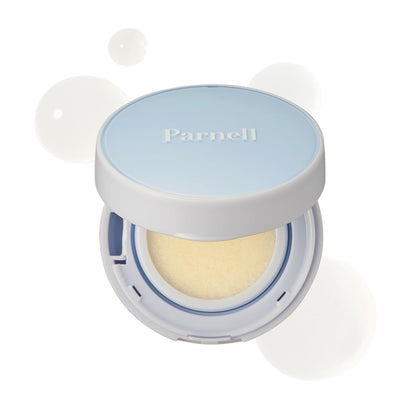 Parnell Glacial Biome Water No-Sebum Cushion front view with packaging