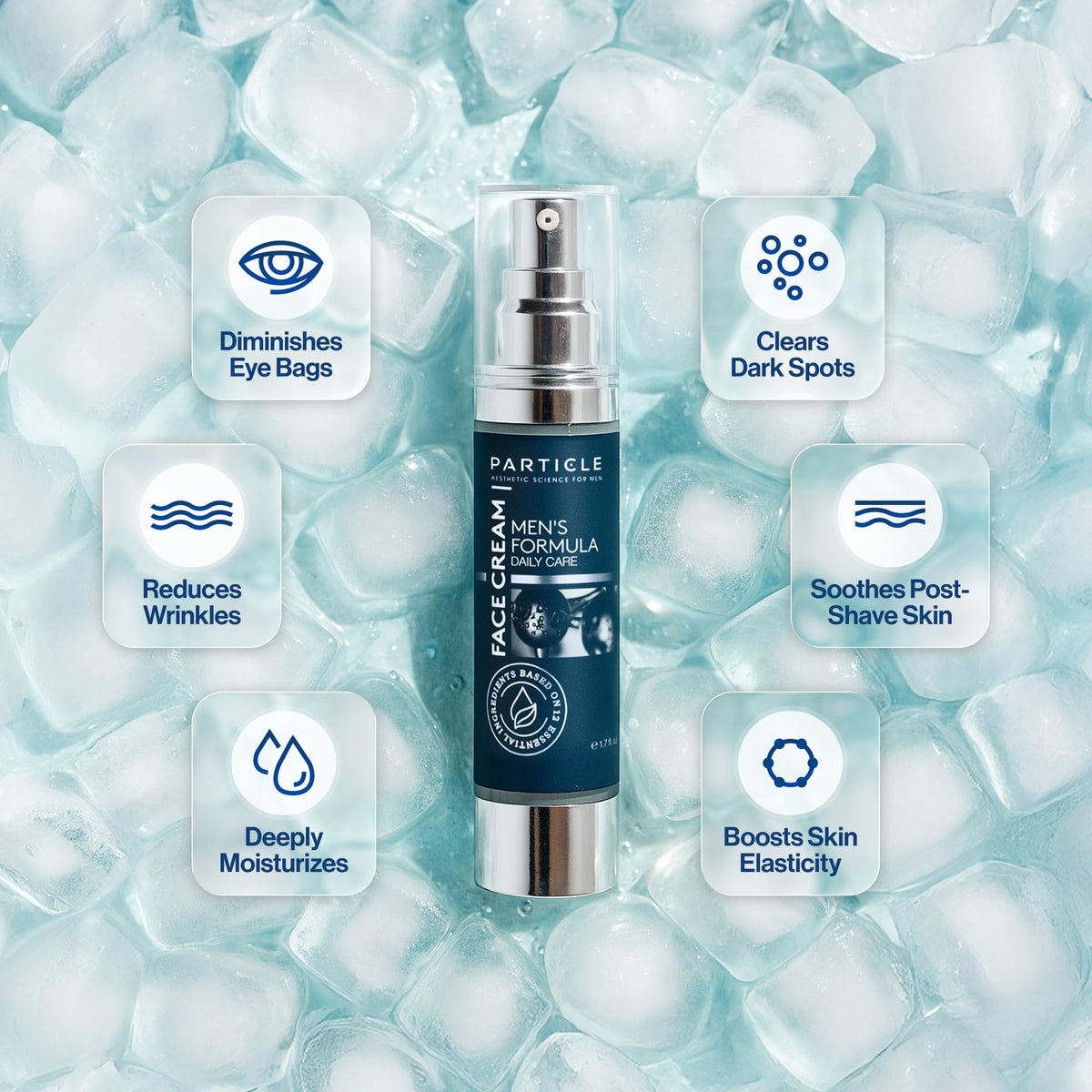 Particle 6-in-1 Face Cream for Men bottle side view