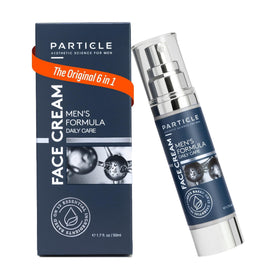 Particle 6-in-1 Face Cream for Men front view with packaging