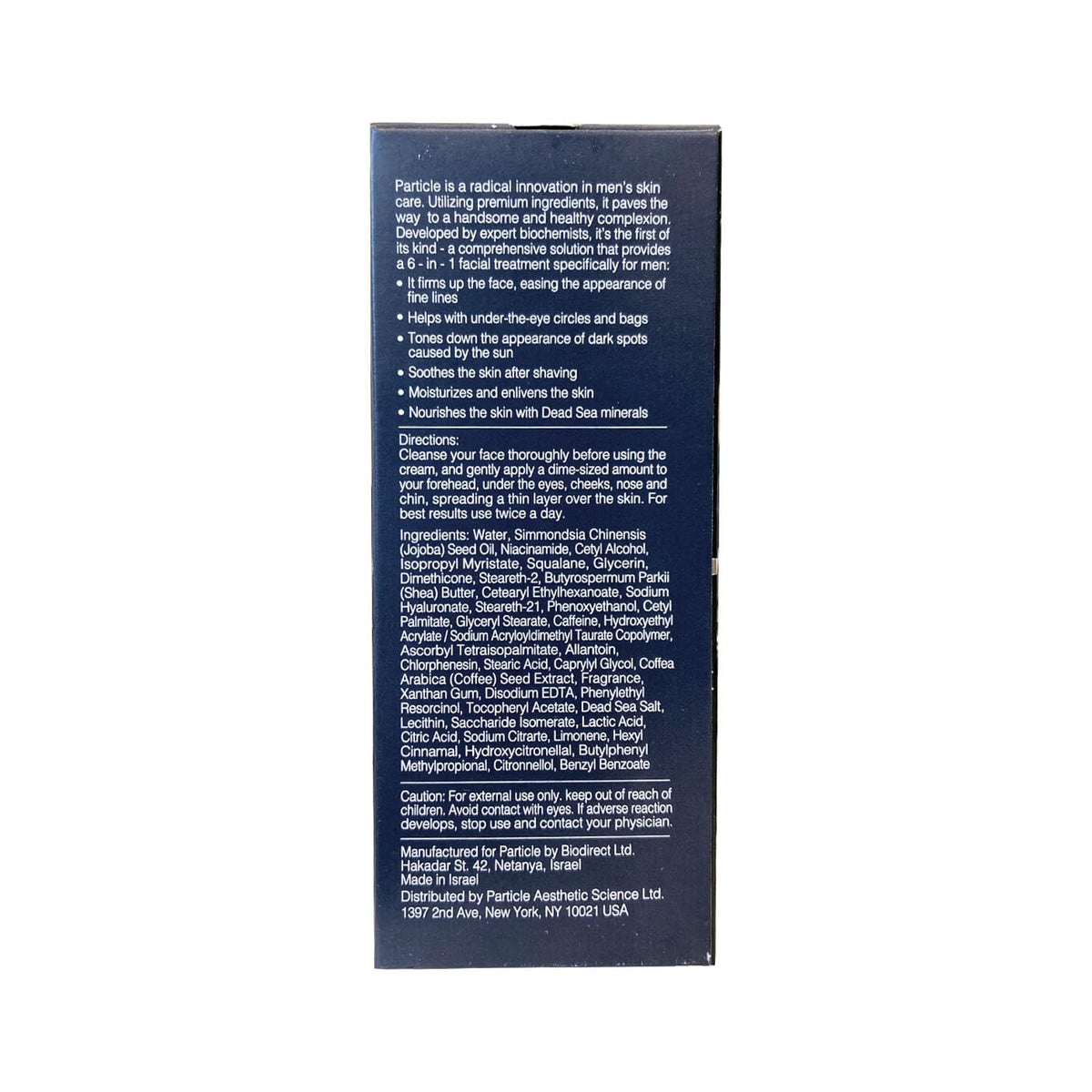 Particle 6-in-1 Face Cream for Men ingredients list