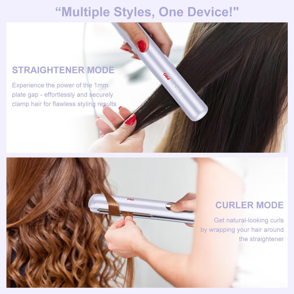 PARWIN PRO BEAUTY 1.25-inch curling iron with heat protection glove
