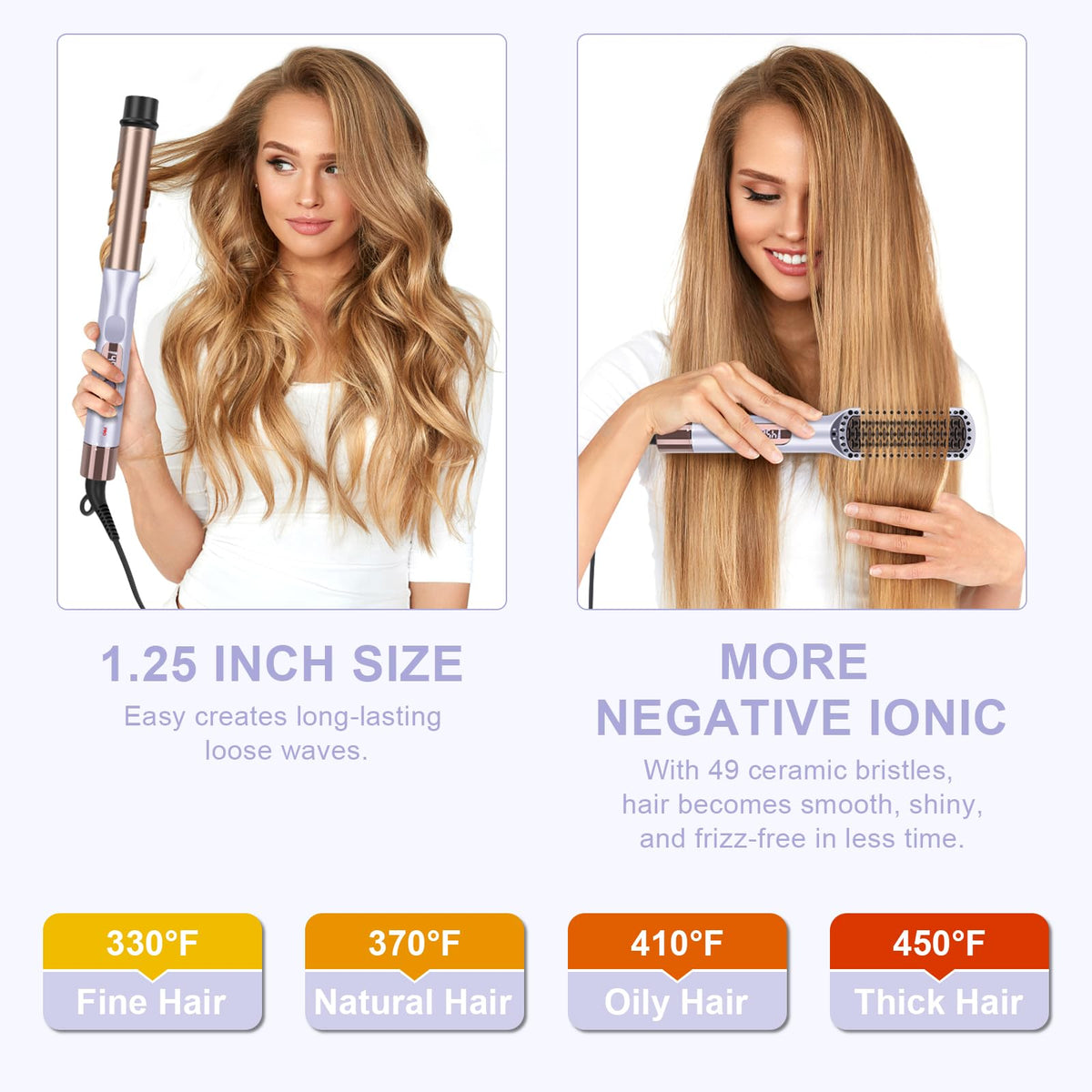 PARWIN PRO BEAUTY hair straightener brush with detachable cord