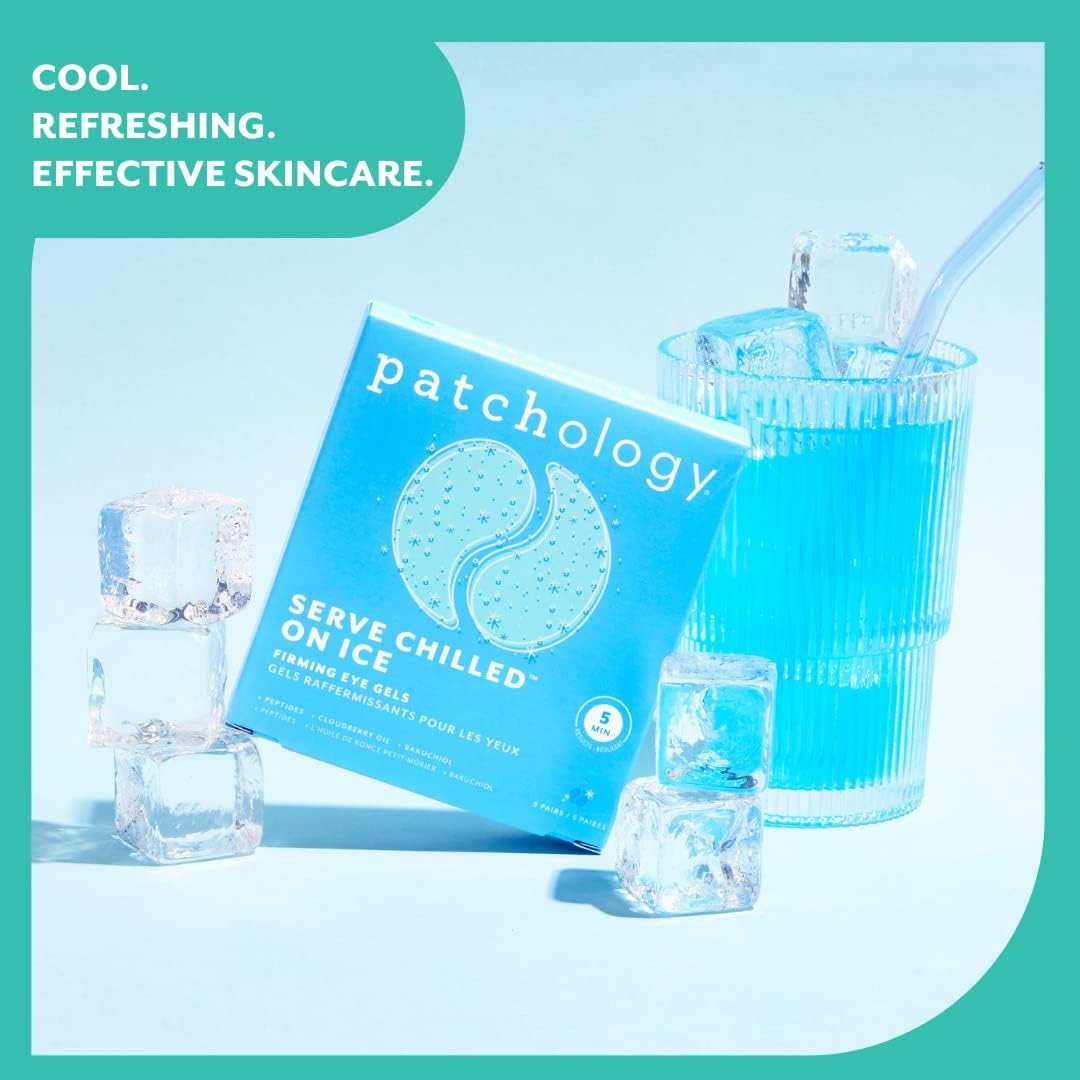 Patchology On Ice Cooling Blue Under Eye Patches with Cloudberry Oil