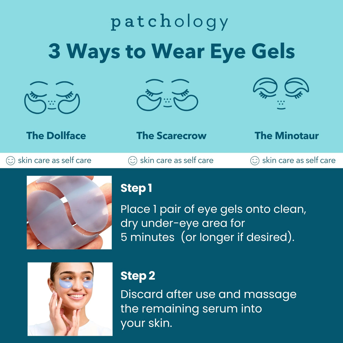 Patchology Something Blue Under Eye Patches with floral background