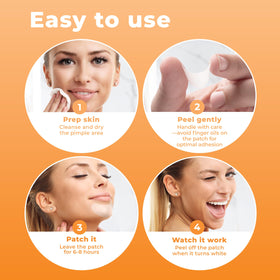 PatchRx Chin Pimple Patches packaging back view