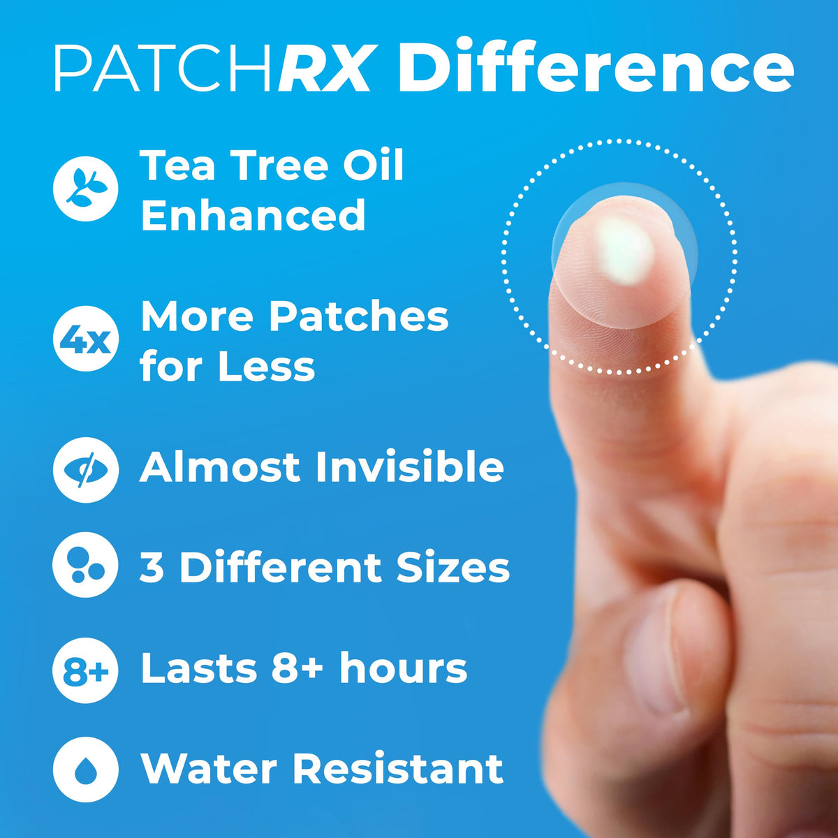 PatchRx Pimple Patches in use on a face