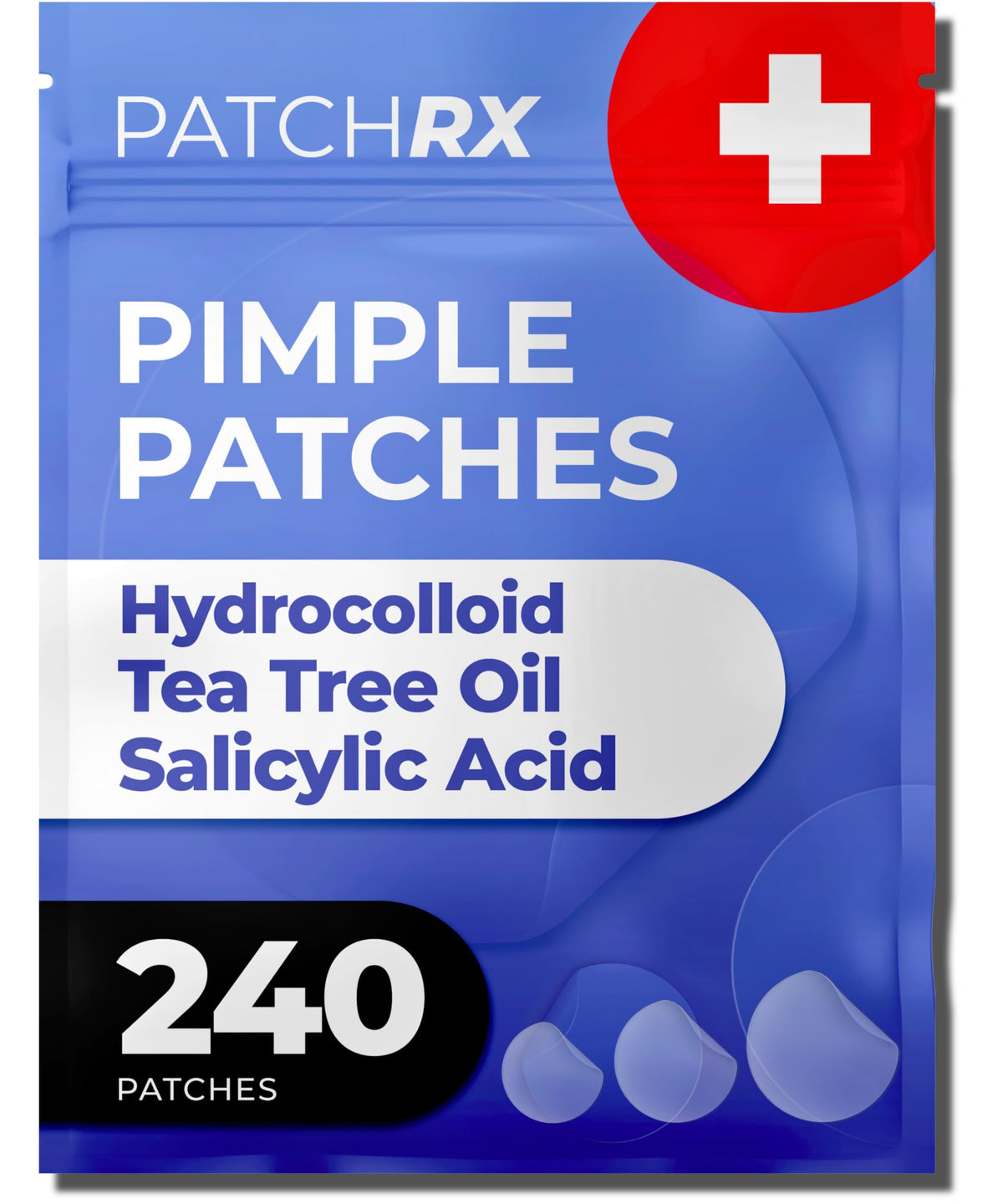 PatchRx Pimple Patches packaging front view with 240 patches