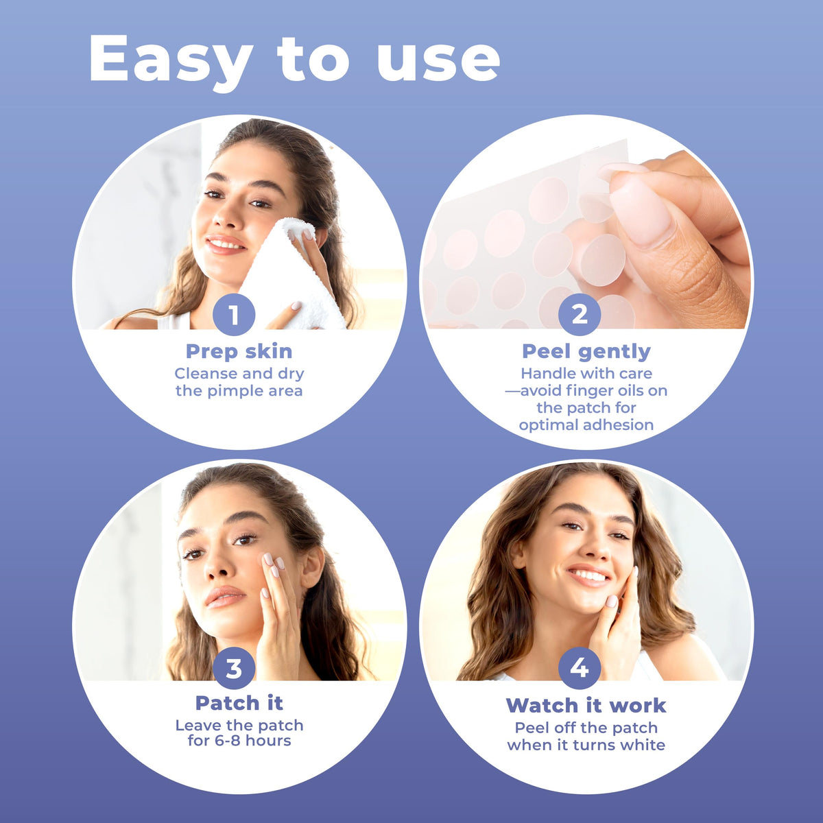 PatchRx Salicylic Pimple Patches application demonstration