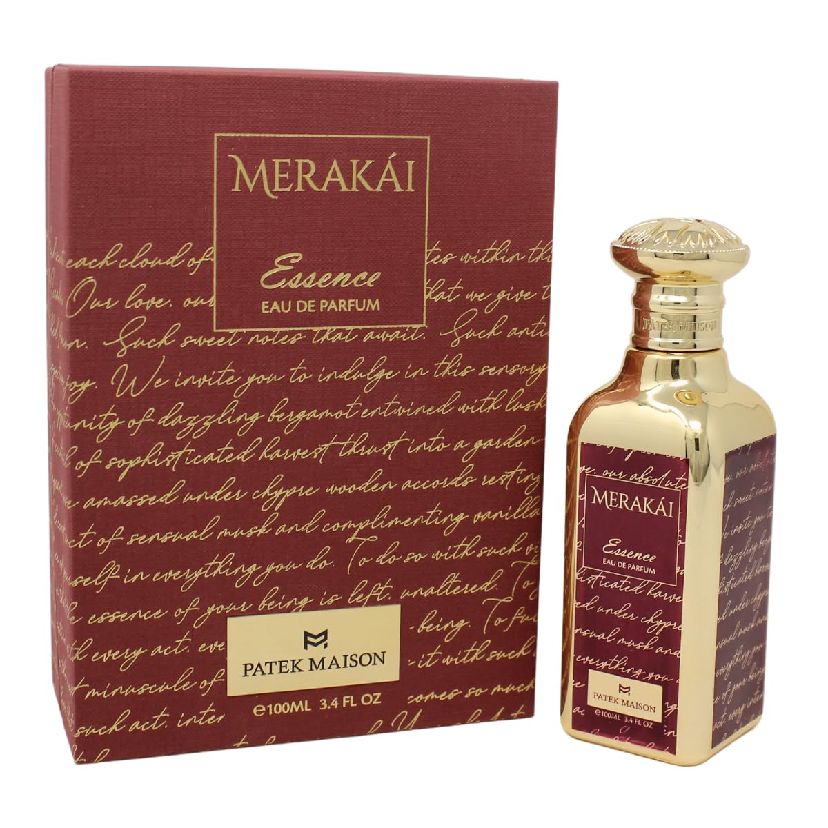 Patek Maison Merakai Essence 3.4 oz Eau De Parfum bottle side view
