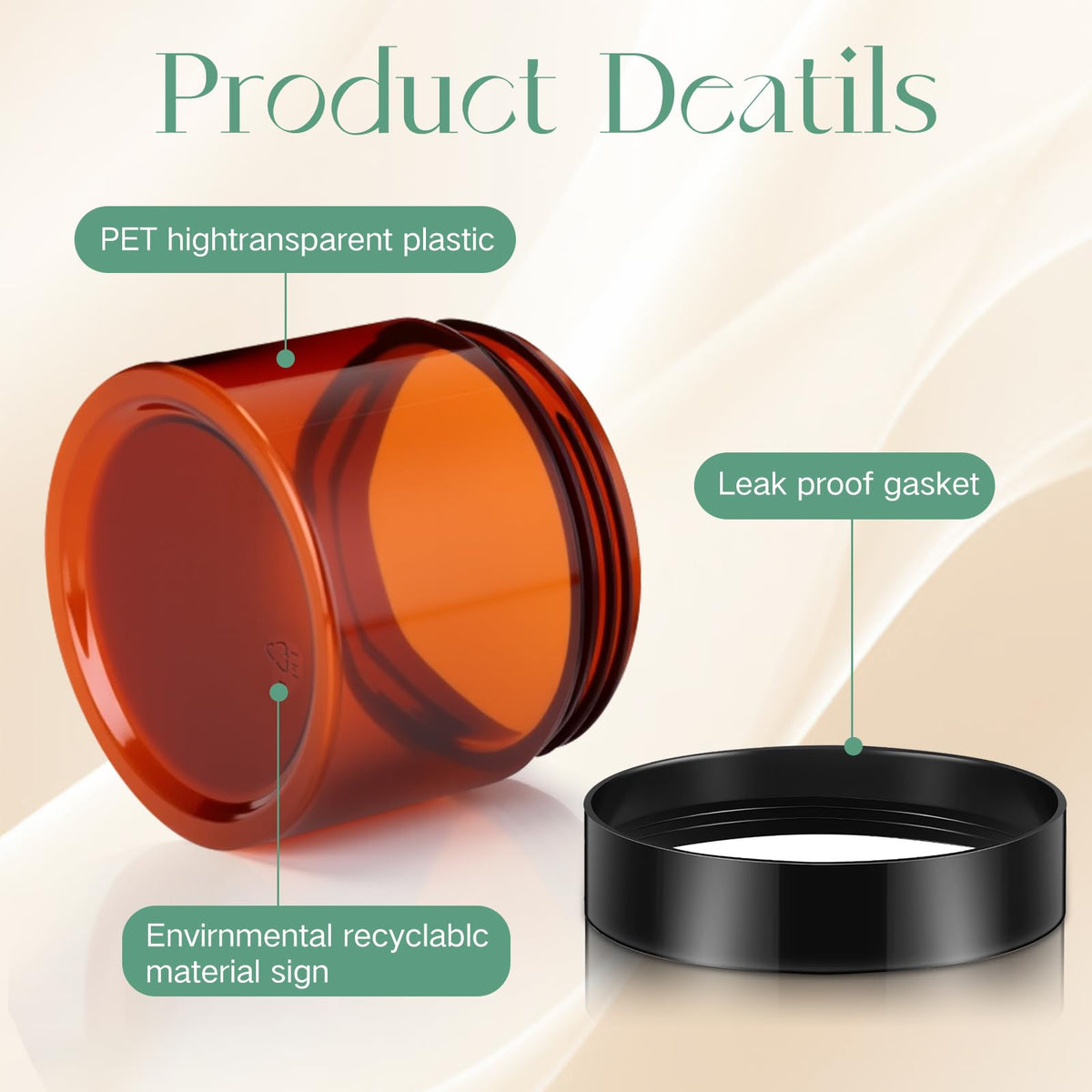 Patelai 6-ounce jar with foam liner for airtight seal