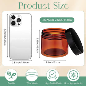 Patelai amber jar showing wide mouth for easy filling