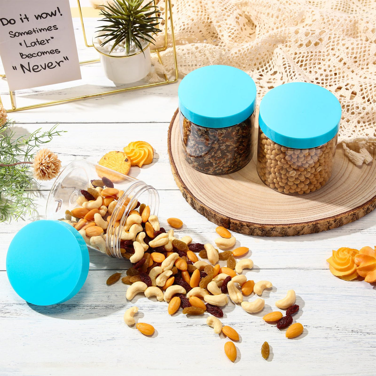 Patelai jars filled with beauty products