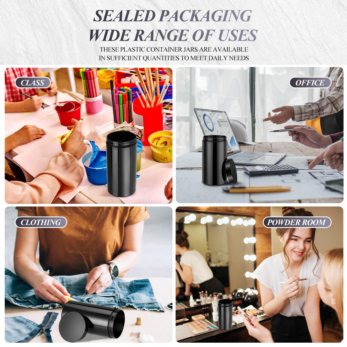 Patelai jars in a travel setting with cosmetics