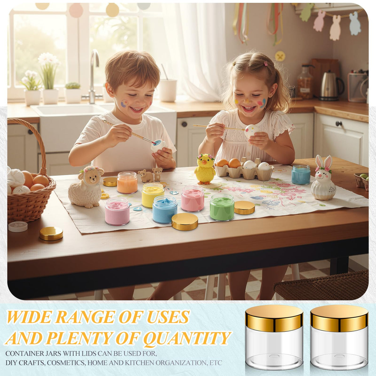 Patelai jars on a countertop, showcasing their clear design