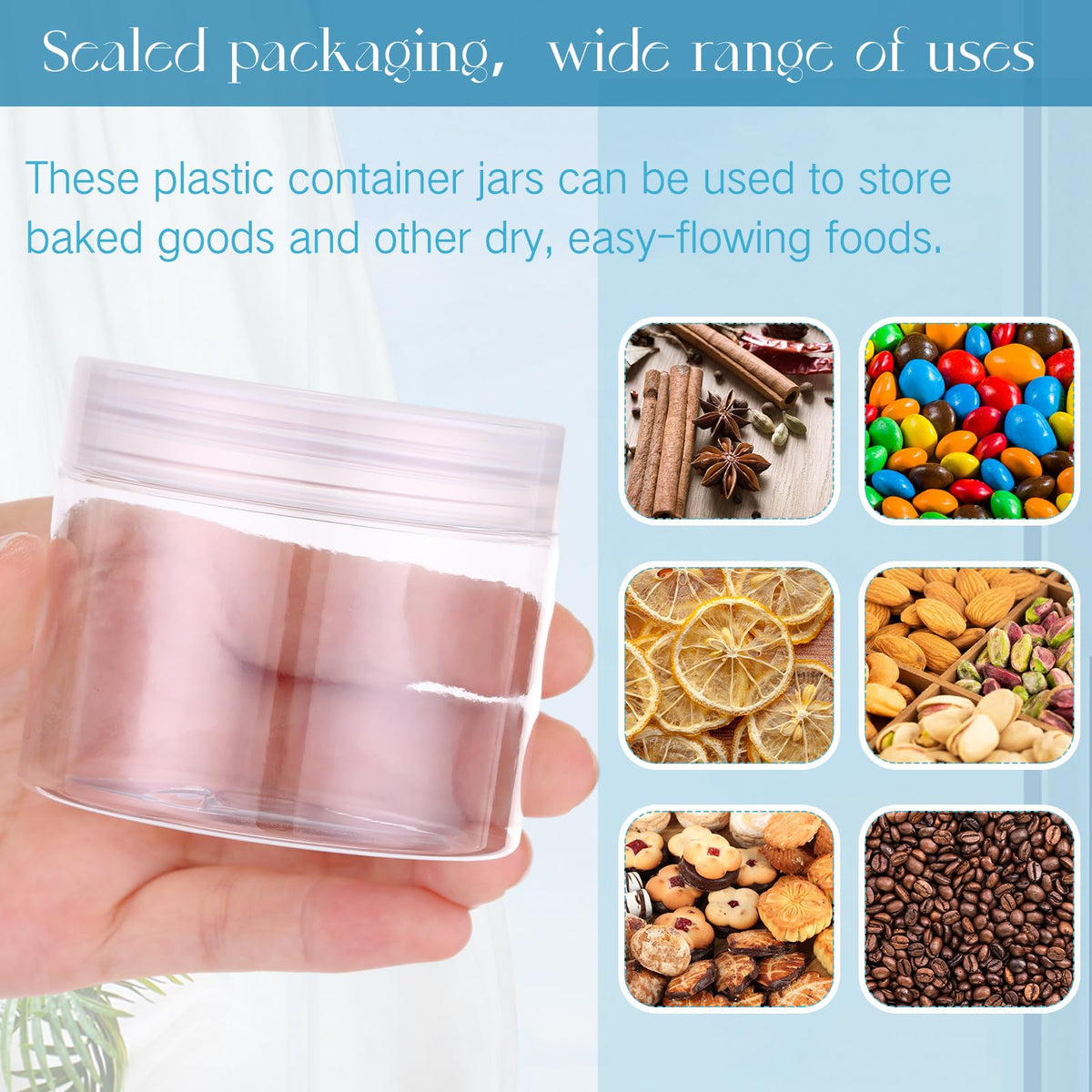 Patelai jars with clear lids and foam liners