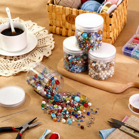 Patelai jars with various beauty products inside