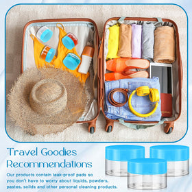 Patelai plastic containers in a travel bag for convenience