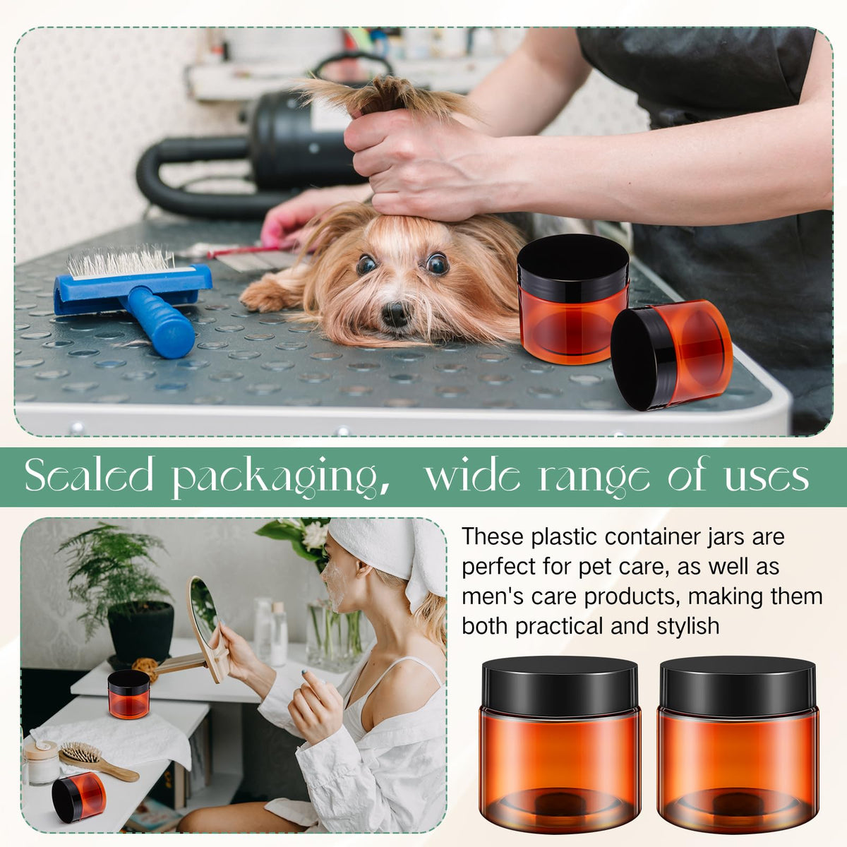 Patelai plastic jar with lid off showing inner capacity