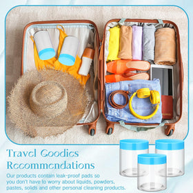 Patelai plastic jars in travel bag for easy portability