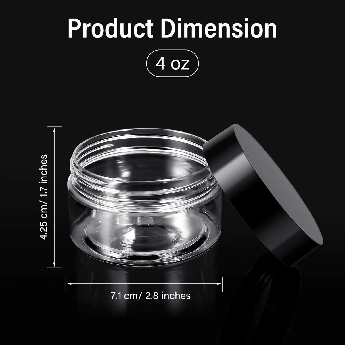 Patelai plastic jars side view showing wide mouth design
