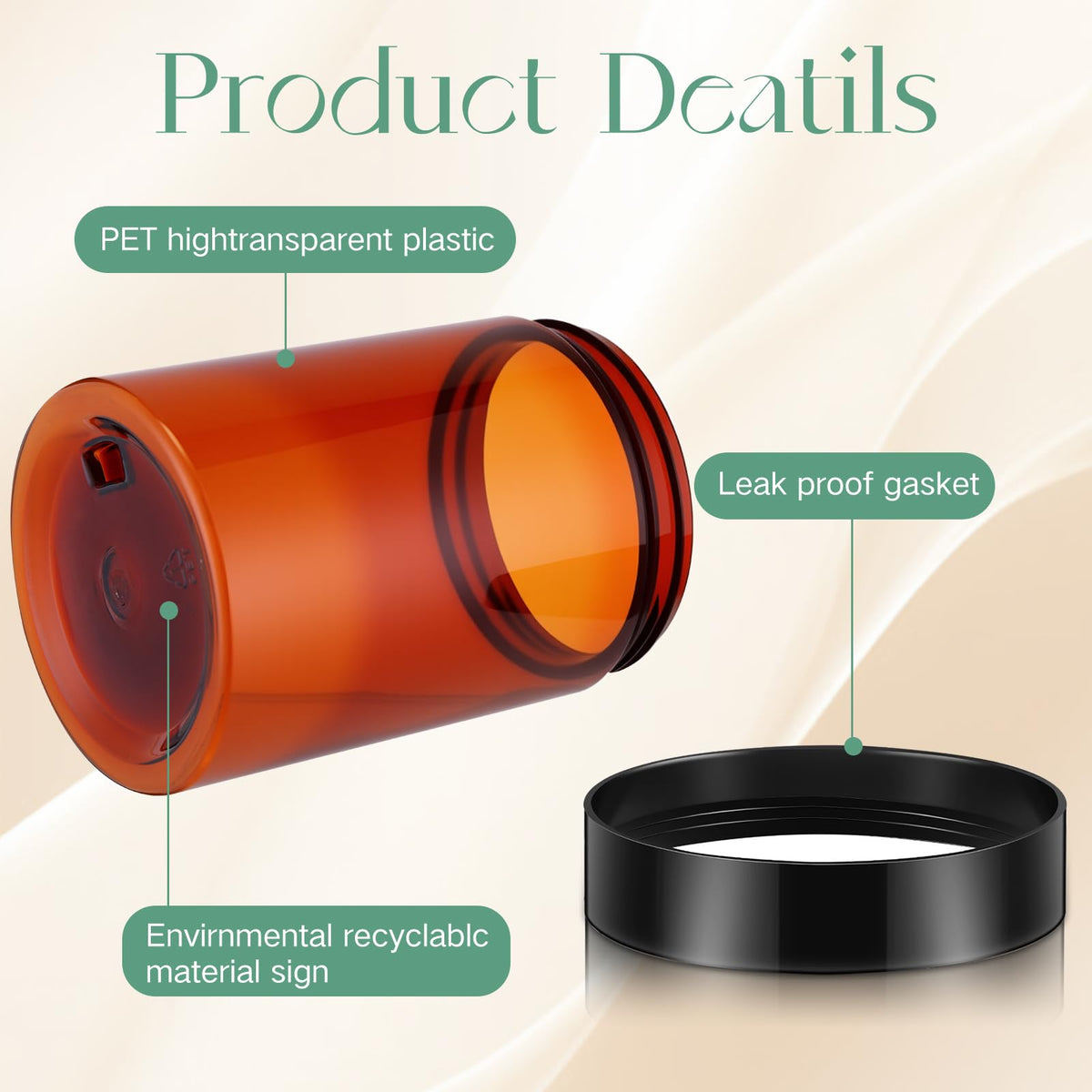 Patelai transparent plastic jar showing wide mouth opening