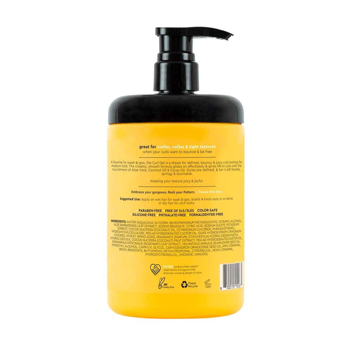 PATTERN Curl Gel 848g packaging details