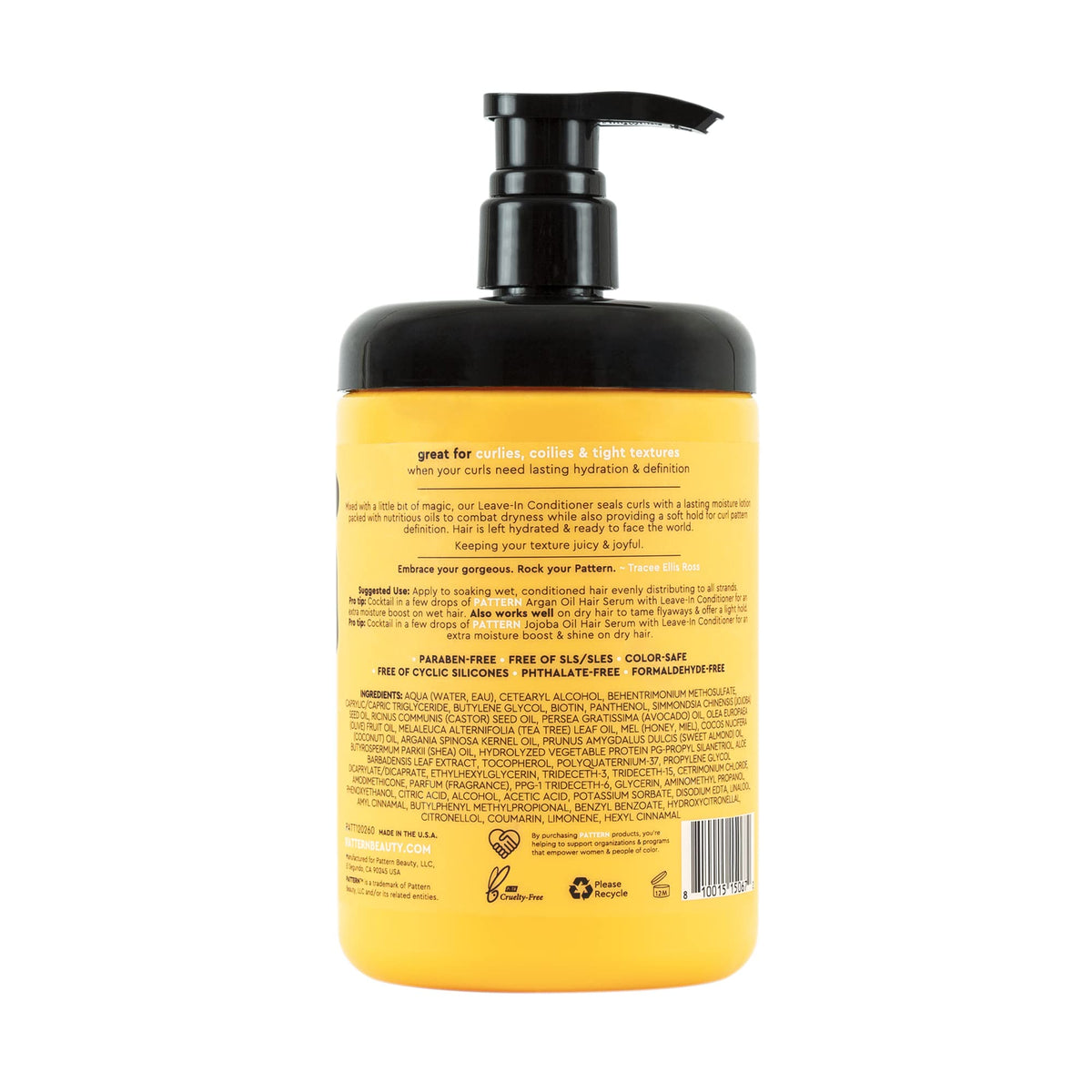 PATTERN Leave-In Conditioner applied to curly hair