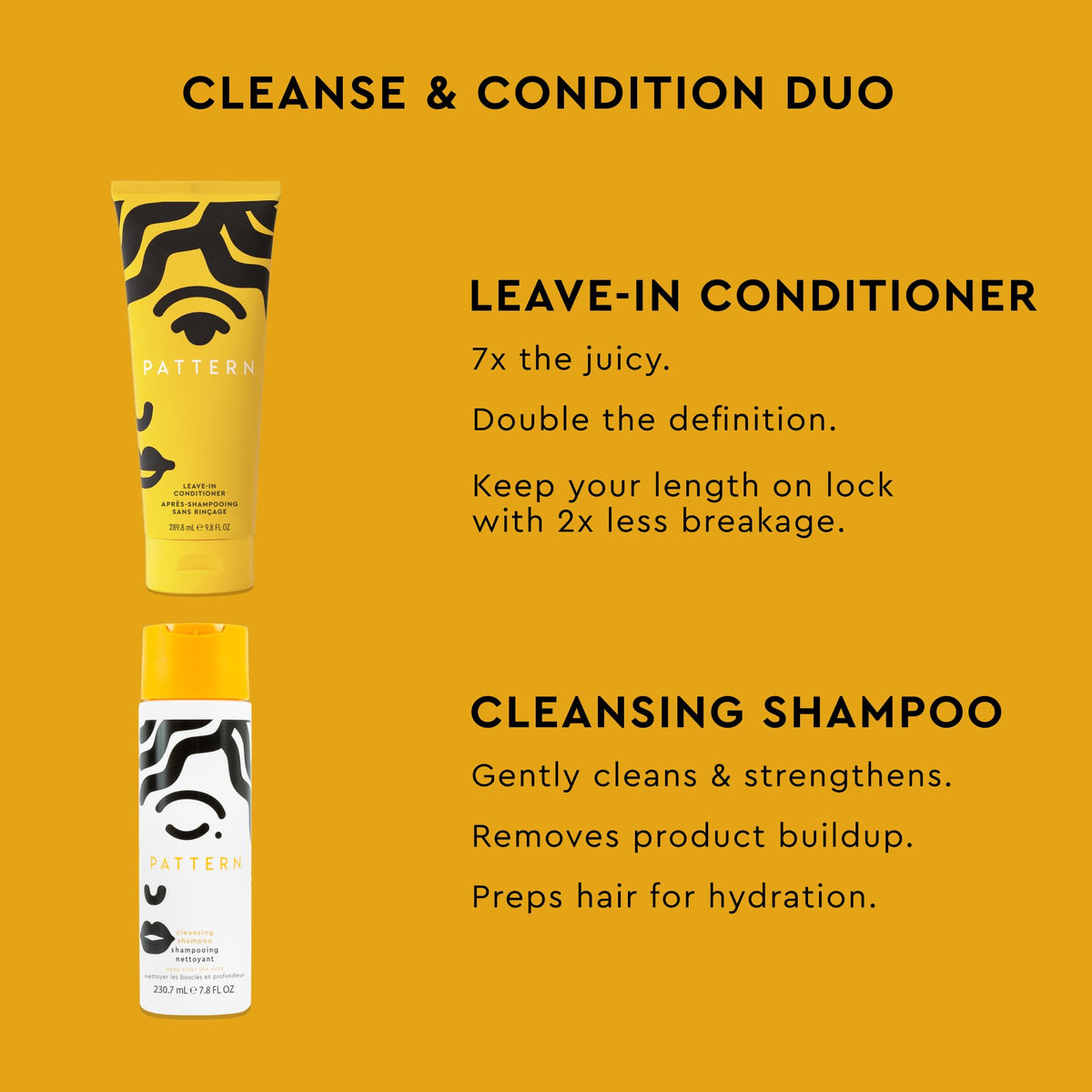 PATTERN Leave-In Conditioner bottle side view with oil blend details