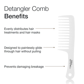 Paul Mitchell Detangler Comb side view showing wide teeth