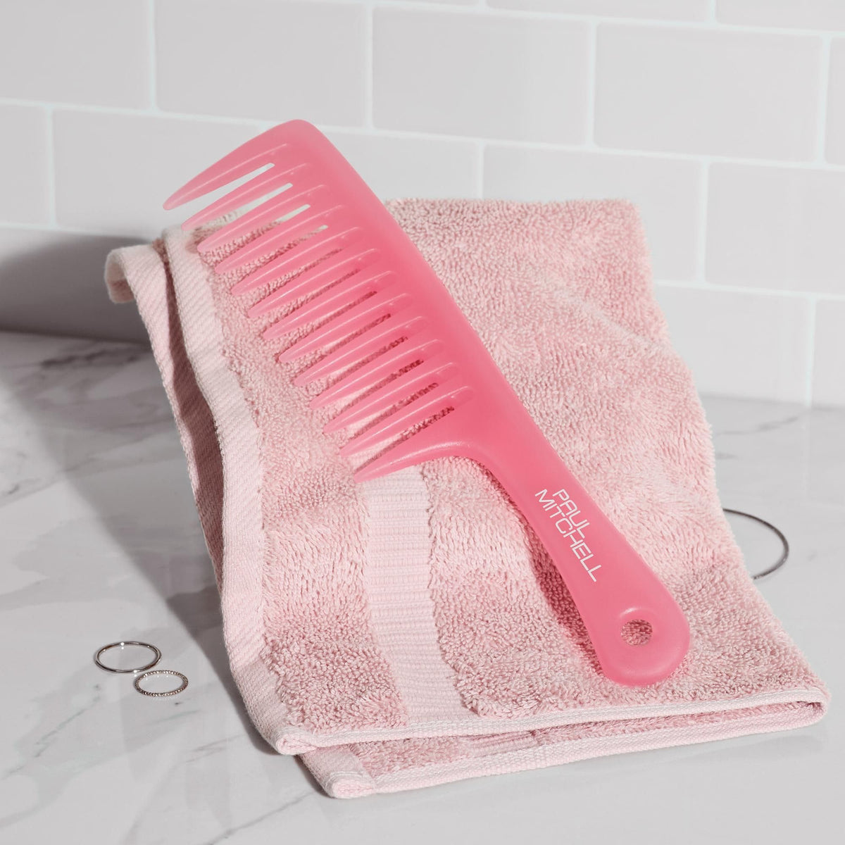 Paul Mitchell Detangler Comb wide tooth lifestyle scene
