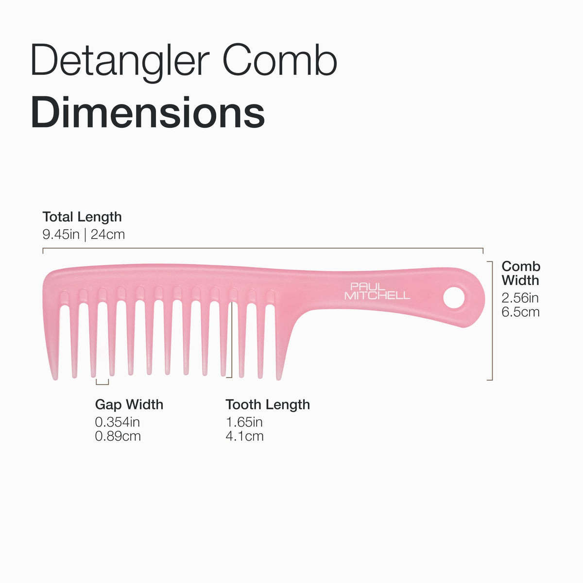 Paul Mitchell Detangler Comb wide tooth packaging