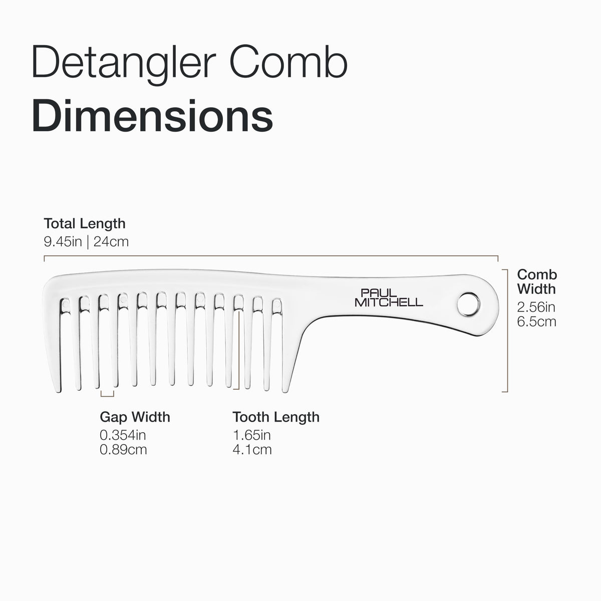 Paul Mitchell Detangler Comb with hair products