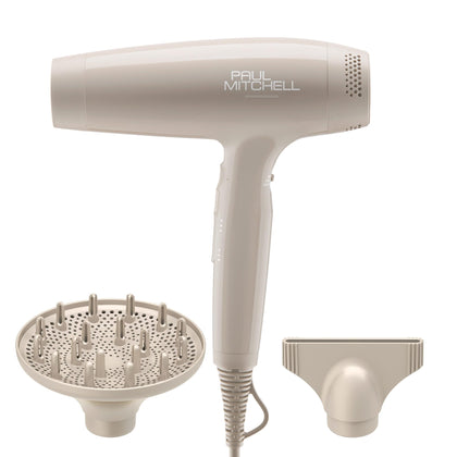 Paul Mitchell Dry Lightweight Professional Hair Dryer front view in taupe