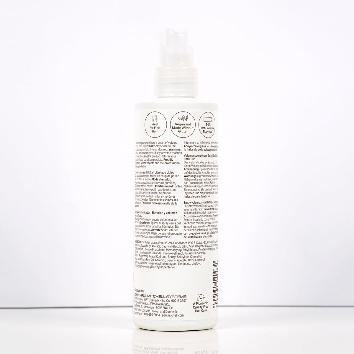 Paul Mitchell Extra-Body Root support Volumizing Spray in a bathroom setting