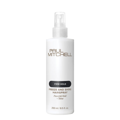 Paul Mitchell Freeze and Shine Hairspray front view, 8.5 fl. oz.