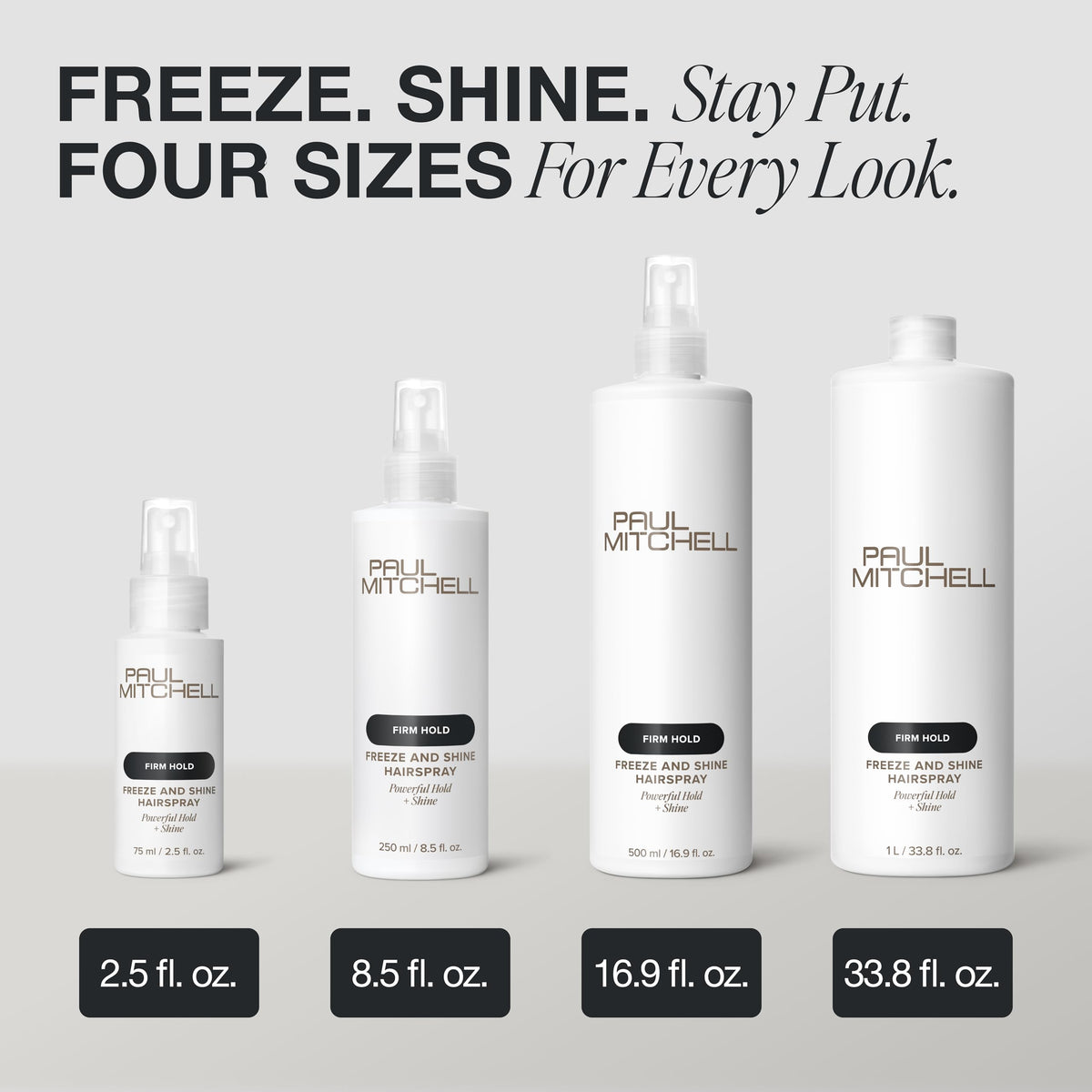 Paul Mitchell Freeze and Shine Hairspray with styling tools