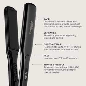 Paul Mitchell Smooth+ Ceramic Flat Iron digital display close-up