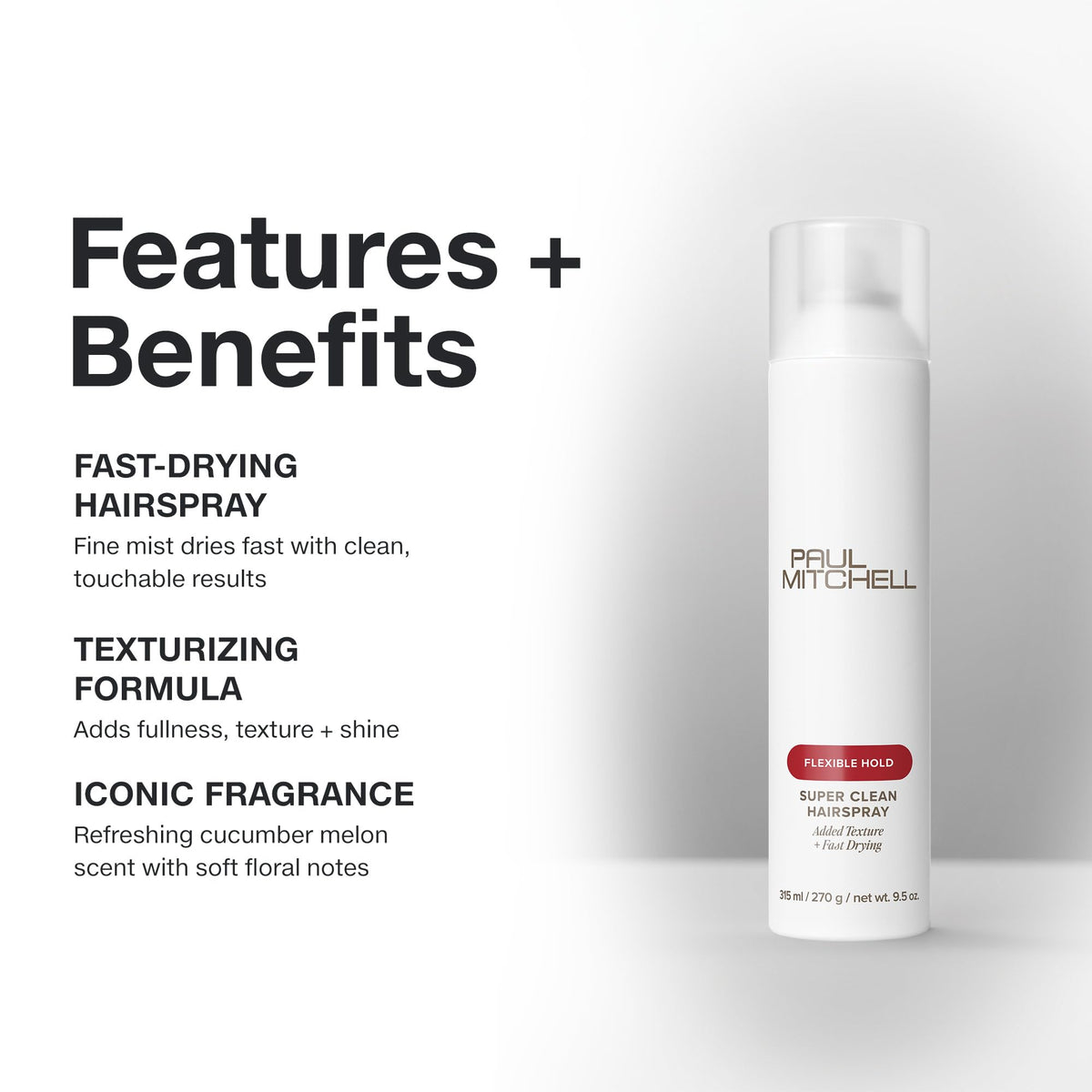 Paul Mitchell Super Clean Hairspray 2 oz back view