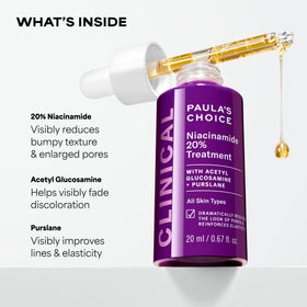 Paula's Choice 20% Niacinamide Face Serum bottle close-up