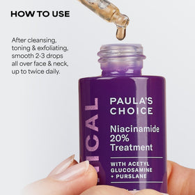 Paula's Choice 20% Niacinamide Face Serum texture on fingertip
