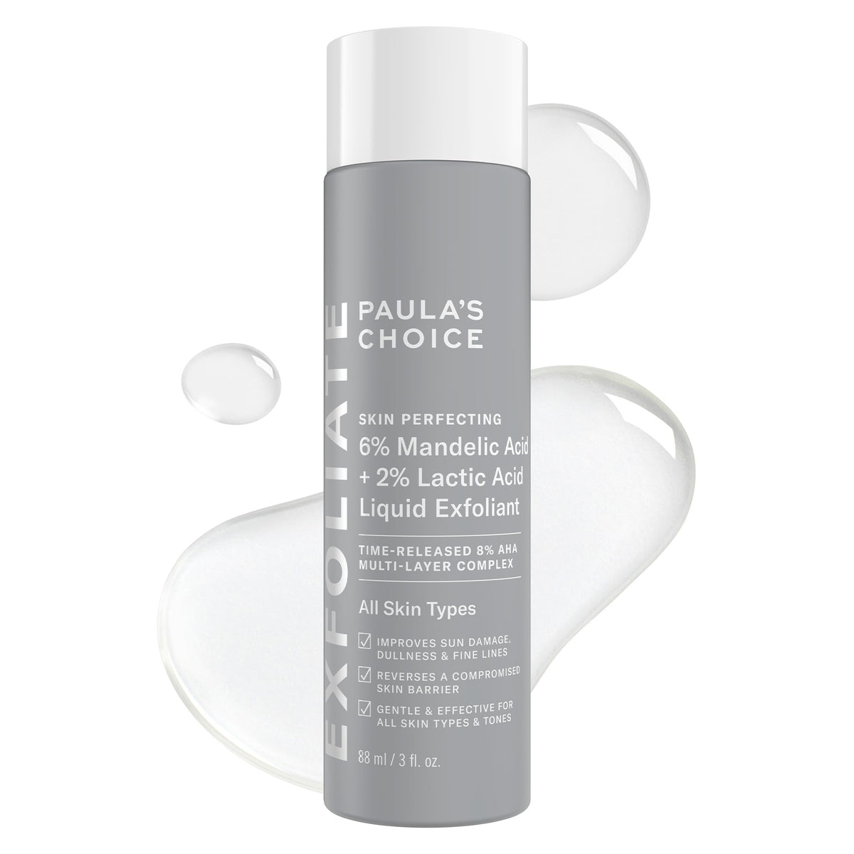 Paula's Choice 6% Mandelic + 2% Lactic Acid Exfoliant front view