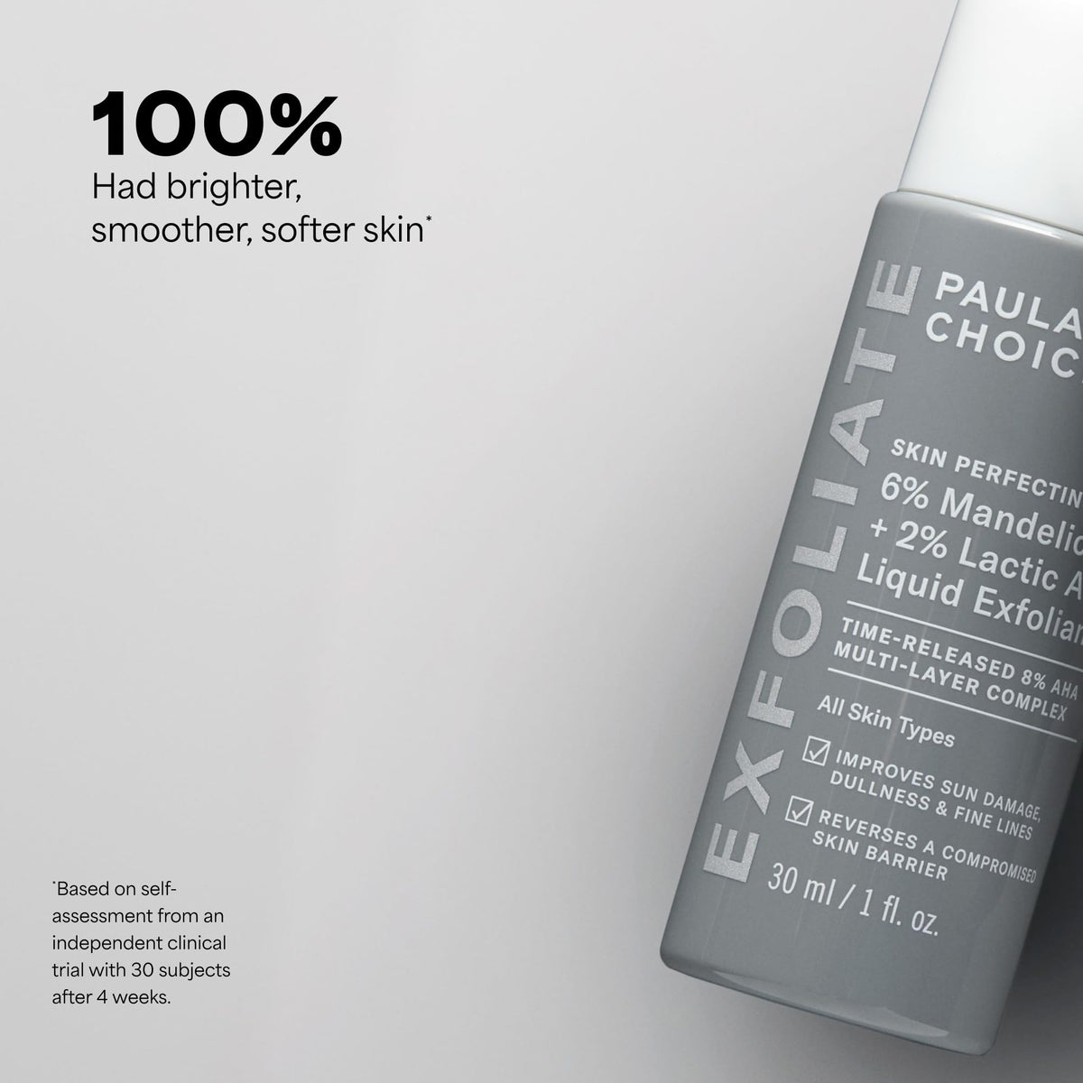 Paula's Choice 6% Mandelic + 2% Lactic Acid Liquid Exfoliant texture on skin