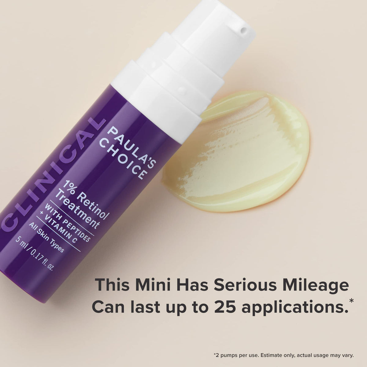 Paula's Choice CLINICAL 1% Retinol Cream application on skin
