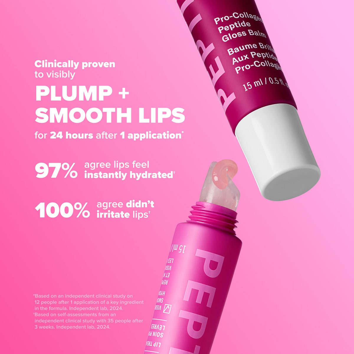 Paula's Choice Pro-Collagen Peptide Gloss Lip Balm Deep Plum texture close-up