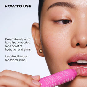 Paula's Choice Pro-Collagen Peptide Gloss Lip Balm in use