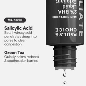 Paula's Choice Skin Perfecting 2% BHA Liquid Exfoliant 1oz with skincare routine