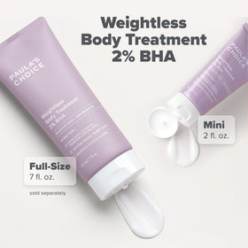 Paula's Choice Weightless Body 2% BHA lotion texture on skin