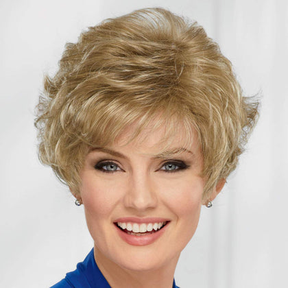 Paula Young Celebrity WhisperLite Wig front view with textured waves