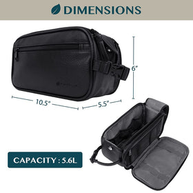 PAVILIA Toiletry Bag hanging on a bathroom hook