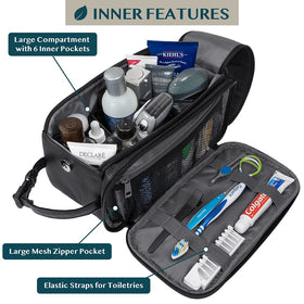 PAVILIA Toiletry Bag side view showing compartments